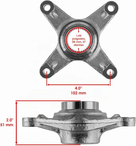 Vista 2 de Caltric Collar de buje de piñón de eje trasero compatible con Yamaha Raptor 700 700R Yfm700R 2006-2012