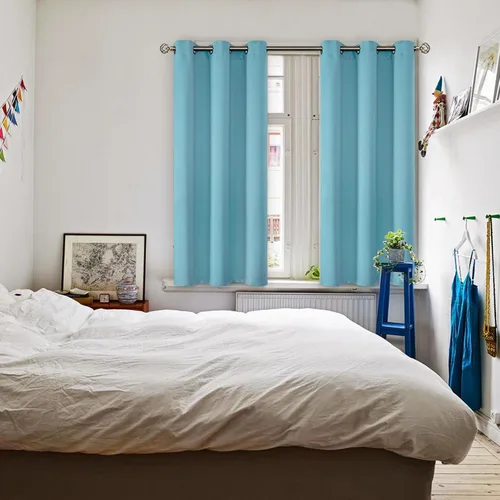 Vista 2 de BGment Cortinas opacas con aislamiento térmico y ojales, cortinas para oscurecer la habitación y la sala de estar, juego de 2 paneles