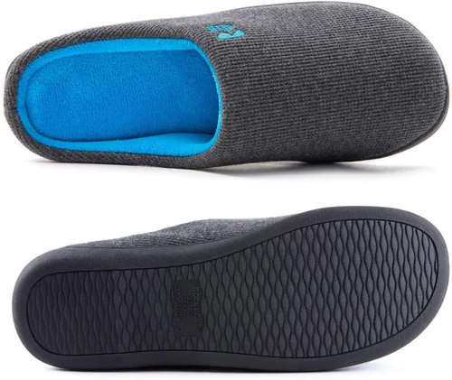 Vista 2 de Pantuflas RockDove para hombre de espuma viscoelástica, dos tonos