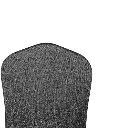 Vista 5 de Tableclothsfactory Funda elástica para silla de banquete de elastano negro con brillo metálico para eventos de comedor para banquete de boda