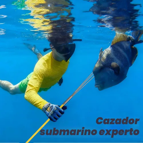 Vista 4 de Poste de Pesca Submarina Hawaiian Sling Juego de Lanza de Pesca Poste Lanza de Fibra de Vidrio Arpón Equipo de Pesca Submarina