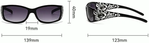 Vista 5 de willochra Fashion Y2K - Gafas de sol polarizadas para mujer, con diamantes de imitación, rectangular, protección UV400