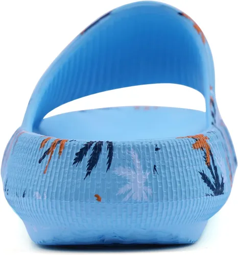 Vista 6 de FJPTREN Zapatos de nube para niños y niñas, sandalias acolchadas antideslizantes, zapatos de ducha ligeros, plataforma para niños, suela gruesa