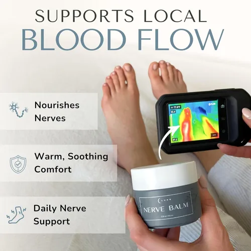Vista 4 de Lune Bálsamo Nervioso – Crema para Neuropatía para Ardor, Cosquilleo y Entumecimiento en Pies y Manos Crema Natural de Alivio del Dolor Nervioso