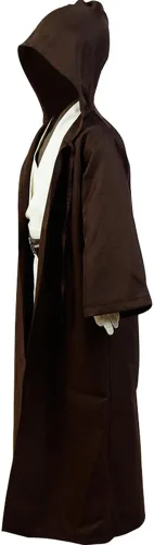 Vista 3 de Disfraz de cosplay para niños, túnica con capucha para Obi, versión marrón