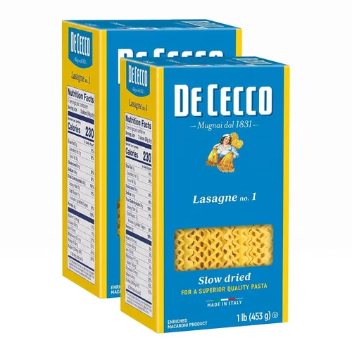 Vista 7 de De Cecco Lasagne No.1 - Pasta de 16 onzas, auténtica, de secado lento