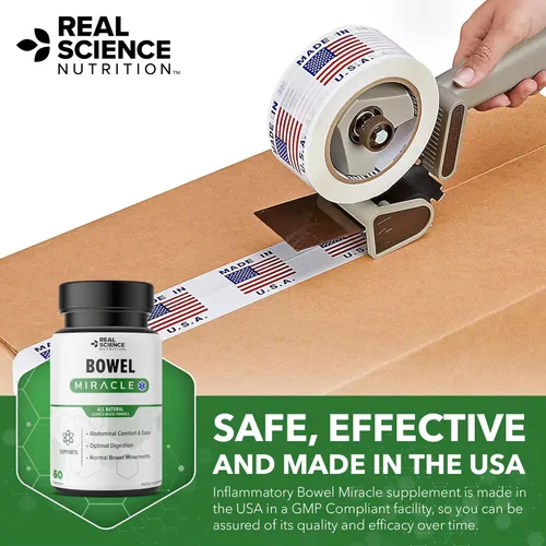 Vista 8 de Real Science Bowel Miracle - Suplemento de apoyo intestinal para comodidad digestiva y bienestar intestinal, con Vinitrox, GABA y vitaminas