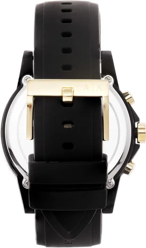 Vista 4 de Armani Exchange - Reloj de vestir con cronógrafo para hombre, con correa de cuero, acero o silicona
