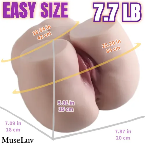 Vista 6 de Calefacción succión vibración voces muñecas sexuales automáticas tamaño fácil 7.7LB masturbadores masculinos trasero realista 3D realista bolsillo