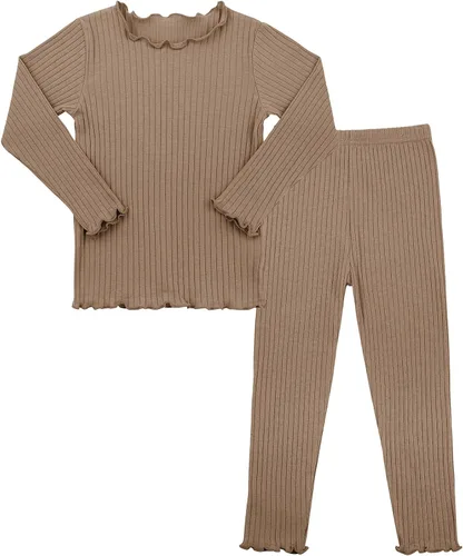 Vista 7 de American Trends Ropa interior térmica para bebés y niñas, conjunto de 2 piezas, ropa de dormir larga Johs para niñas