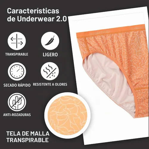 Vista 4 de ExOfficio Give-N-Go 2.0 - Calzones de bikini para mujer, transpirables, duraderos, de fácil cuidado, ropa interior de viaje Mosaico Bellini