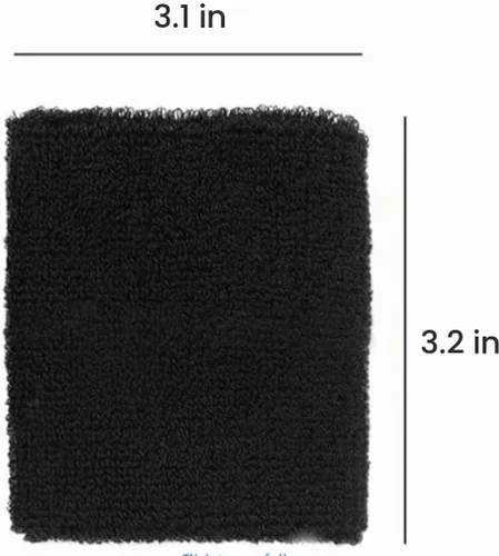 Vista 3 de Diademas Deportivas de Absorción de Sudor - Bandas para Muñecas, Absorción de Sudor para Hombres y Mujeres Pulsera - Negro