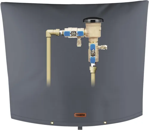 Vista 40 de Cubierta aislante de tubería para prevención de reflujo (5°F) – Bolsa aislada para válvula de aspersor de riego – Cubierta de bomba de pozo de agua