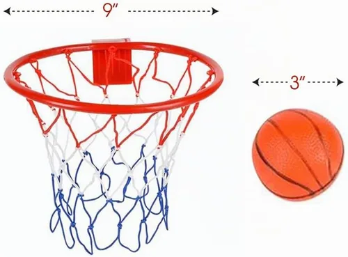 Vista 3 de ArtCreativity Mini juego de aro de baloncesto para colocar sobre la puerta, fácil de colgar, no requiere montaje, incluye 1 mini bola y aro de red