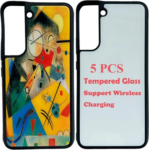 Vista 14 de JUSTRY 5 fundas para teléfono de sublimación compatibles con Samsung Galaxy S20 Plus, vidrio templado, fácil de sublimar, bricolaje, 2 en 1, goma