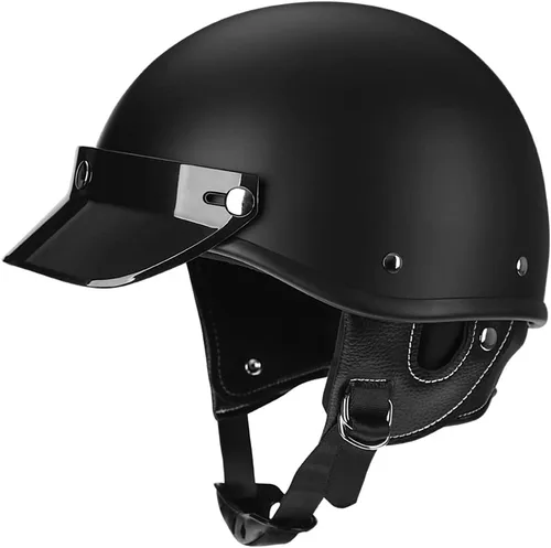 Vista 5 de Motorcycle Retro Half Helmet Bicycle Scooter Moped Jet Motorbike Helmet DOT Certified