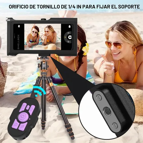Vista 2 de ShellBox Case Funda de buceo de 3ª generación para Samsung Galaxy y iPhone Series, teléfonos universales [4.9-6.9 pulgadas], buceo de 49.2 ft/50