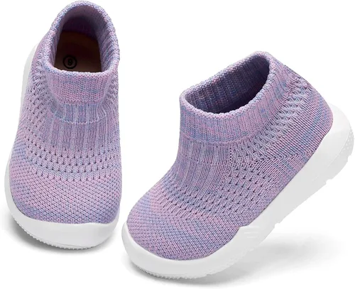 Vista 4 de Engtoy Baby Sock Shoes Baby Walking Shoes Infant Non-Slip Breathable Slippers with Soft Rubber Sole Baby Boys Girls Slip On Sneakers