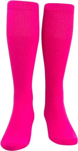 Vista 2 de PEARSOX MK Socks USA - Calcetines de tubo de fútbol americano, béisbol, liga de fútbol, color rosa intenso