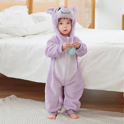 Vista 2 de zixuan Lindo traje de Navidad con temática de animales para bebé, traje de Navidad para bebé, ropa mullida, regalo de Navidad
