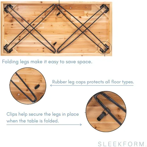Vista 8 de Sleekform Escritorio de mesa plegable de madera y silla ergonómica arrodillada