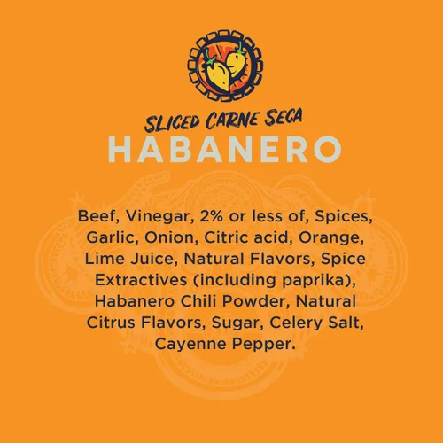 Vista 4 de Vacadillos Paquetes de bocadillos de carne seca Carne Seca, Habanero paquete de 3