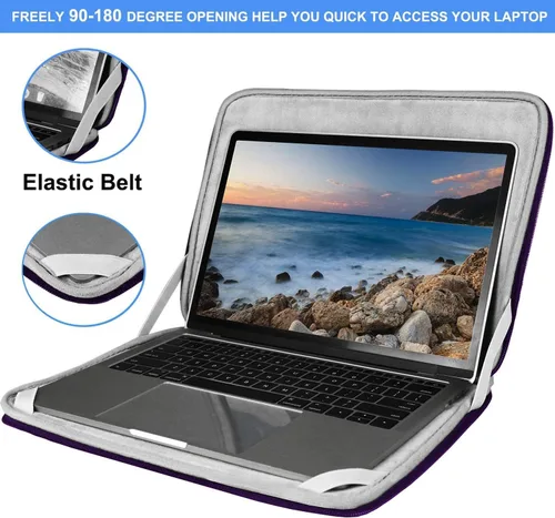 Vista 16 de Funda para portátil, bolsa de transporte con protección para computadora compatible con MacBook Air nuevo de 13 pulgadas M2/A2681 M1/A2337, MacBook