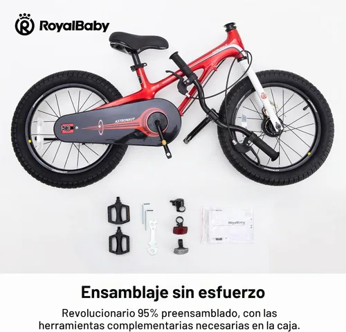 Vista 6 de RoyalBaby Astro Kids Bike 14-18 Inch Magnesium Alloy Bicycle Rojo