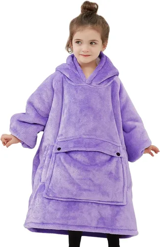 Vista 25 de Manta con Capucha Usable NOUKOW Manta Sherpa de Gran Tamaño Sudadera de Franela con Bolsillo Grande Alphabet