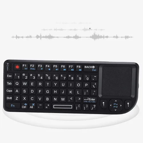 Vista 6 de Teclado táctil inalámbrico de 2.4 GHz, súper delgado y ligero, recargable, ultra delgado, USB retroiluminado, Plug and Play, compatible con HTPC