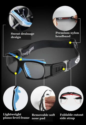 Vista 3 de Basketball Sports Goggles Safety Protective Glasses for Adults Youth Football Volleyball Training Soccer Hockey Rugby