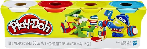 Vista 4 de Play-Doh Paquete de 4 latas de 4 onzas, colores clásicos