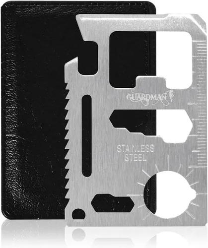 Vista 10 de GUARDMAN Multiherramienta de Supervivencia Tarjeta de Crédito 11 en 1 – Regalo para el Día del Padre Calcetín Navideño Regalo de Navidad