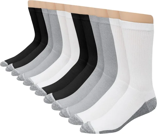 Vista 10 de Hanes Calcetines acolchados Max para hombre, absorben la humedad con control de olores, paquete múltiple