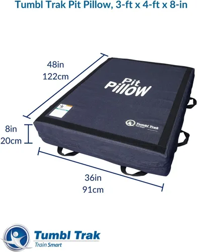 Vista 2 de Tumbl Trak Almohada de suelo suave con funda de mezclilla
