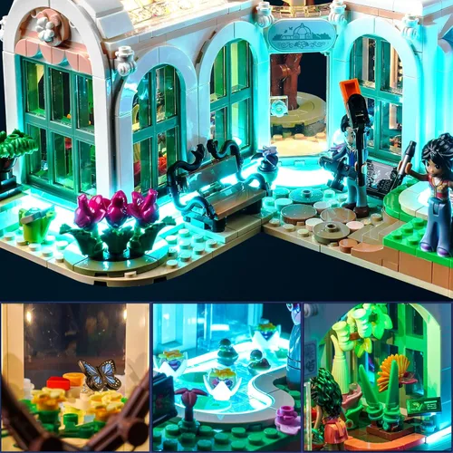 Vista 3 de BrickBling Luz LED compatible con Lego Friends 41757 Botanical Garden Building (sin modelo, solo luces), kit de iluminación de versión de control
