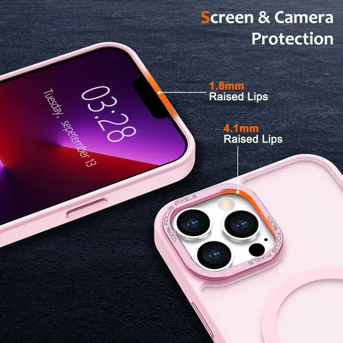 Vista 329 de Anuck - Funda magnética para iPhone 11 compatible con MagSafe, carcasa trasera mate translúcida dura, borde de TPU, delgada, resistente a impactos