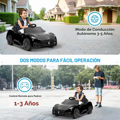 Vista 5 de Winado Maserati - Coche eléctrico con licencia de 12 V para niños pequeños Negro