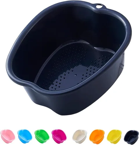 Vista 6 de AXLOFO® Cuenca de baño para remojar pies, bañera grande de plástico para remojar pies, cubo de baño para masajes de pies, ideal para quitar la piel