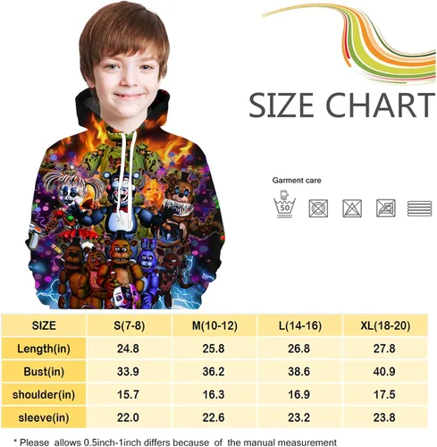 Vista 5 de BLYLUXU Youth Hoodie Boys and Girls 3D Printed Pullover Sweatshirt Kids Cartoon Game Sport Hoodie