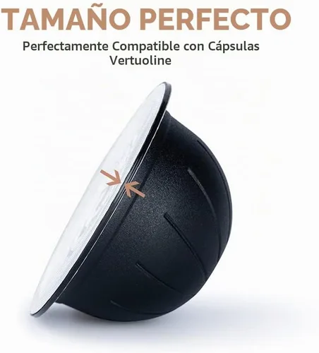 Vista 5 de Cápsulas de café reutilizables V-ertuo recargables con papel de aluminio espresso para máquinas de café N-espreso V ertuo GCA1 y De 'L onghi ENV135S