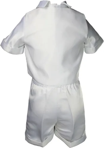 Vista 5 de Conjunto de chaleco corto blanco para bautizo para bebé niño (0M-36M)