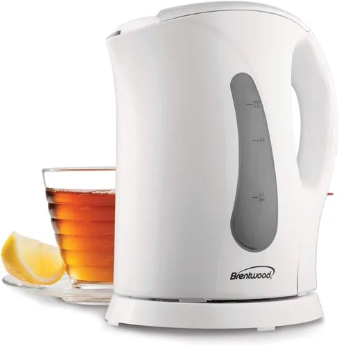 Vista 6 de Brentwood Hervidor eléctrico inalámbrico sin BPA, 1 litro, color blanco