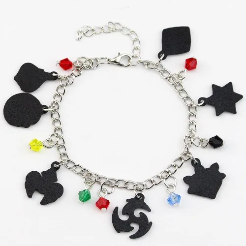 Vista 6 de KANGSHUN Genshin Impact Charm Pulsera de juego de joyería de dibujos animados, regalos de metal para fanáticos, mujeres, niñas y hombres, Sin gemas.