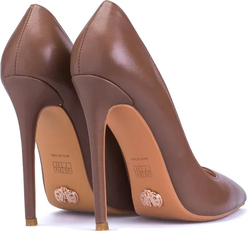 Vista 5 de Leona - Zapatos de tacón alto de aguja de 5 pulgadas para mujer, clásicos y sexis, con punta puntiaguda, hechos a mano a la perfección.