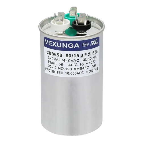Vista 12 de VEXUNGA Capacitor Dual de Arranque Redondo A/C de 50/5 uF 50+5 MFD 370VAC o 440VAC CBB65 CBB65B Capacitores de Aire Acondicionado para Motor