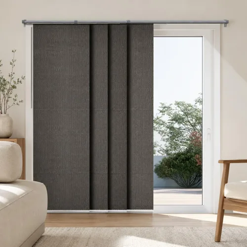 Vista 32 de CHICOLOGY Elegantes Persianas Verticales Transparentes Blancas para el Hogar, Ventanas Interiores Grandes, Puerta Corrediza, Patio (78" An x 84" Al)