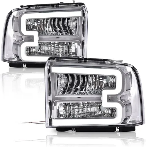 Vista 18 de G-PLUS Faros delanteros delanteros para Ford F250 F350 F450 F550 Super Duty 1999-2004; compatible con Ford Excursion 2000-2004 lente transparente