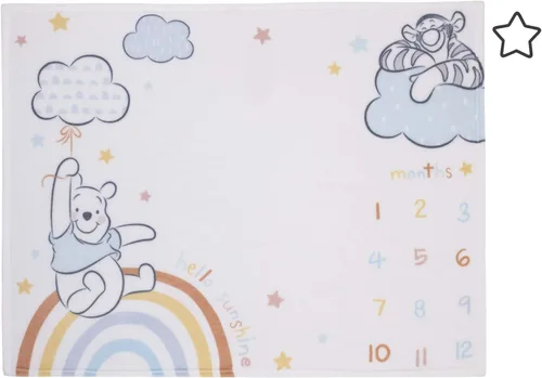 Vista 11 de Disney Classic Winnie The Pooh, manta de bebé súper suave color blanco, gris y lima, blanco, gris, lima, carbón