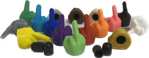 Vista 13 de 5 tapas de válvula de dedo medio, 16 colores, fabricadas en Estados Unidos